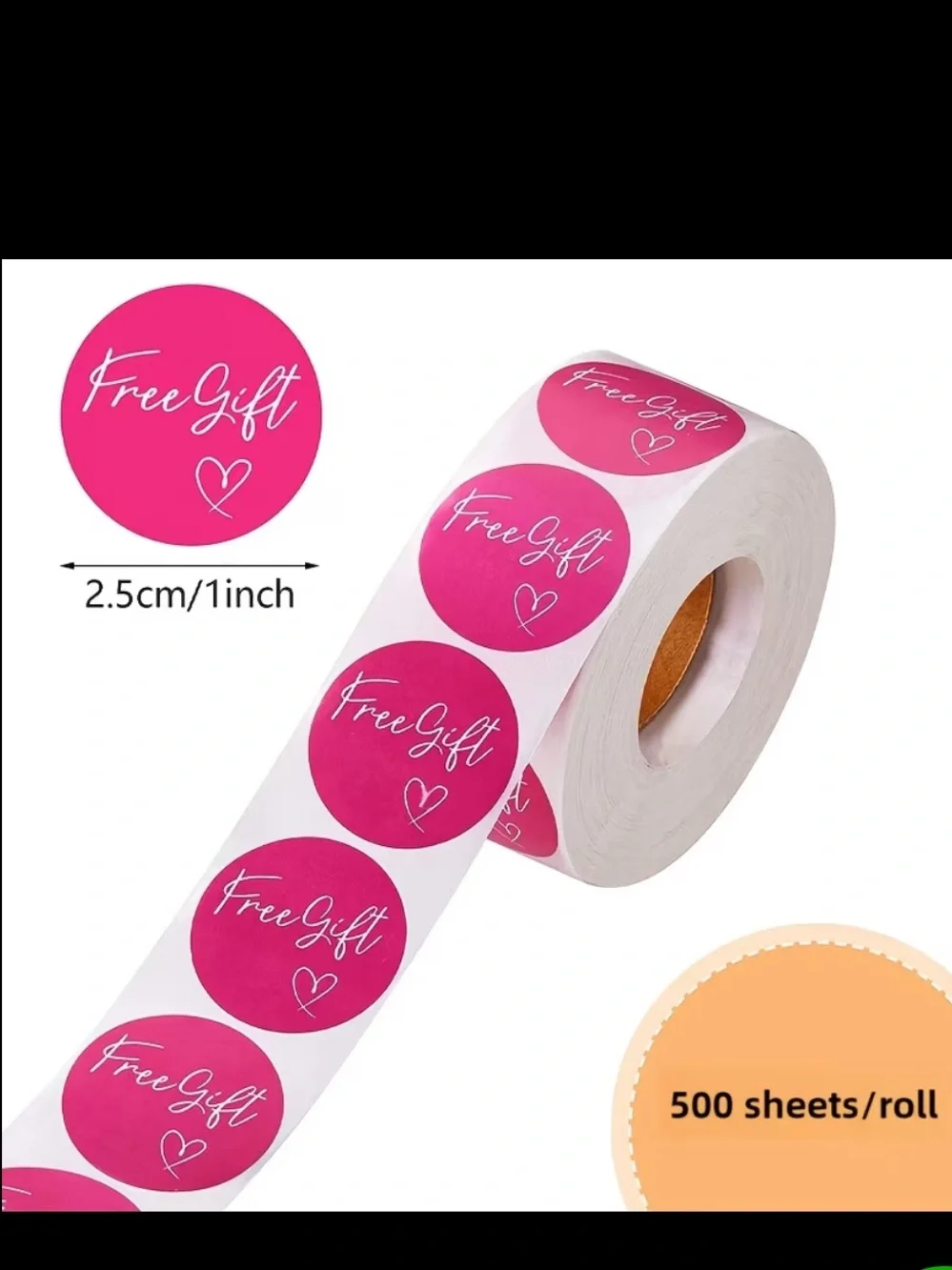 “Free Gift” Round Sticker Rolls- 500 Stickers- Buyer’s Choice